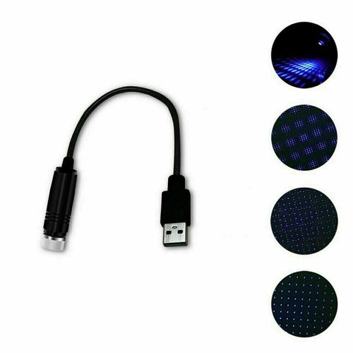 USB Car Interior LED Light Roof Room Atmosphere Starry Sky Lamp Star Projector - Picture 8 of 16