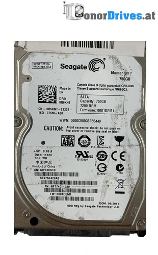 Seagate ST9750420AS - 9RT14G-030 - 750 GB - SATA - PCB 100619769 Rev. A*