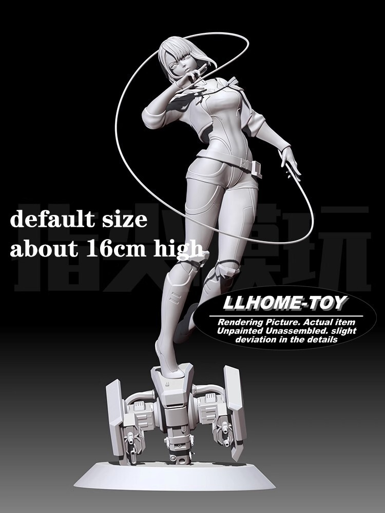 Game HOT Lucy lovely girl fashion stand Battle Resin 3D Print GK Kit Figure
