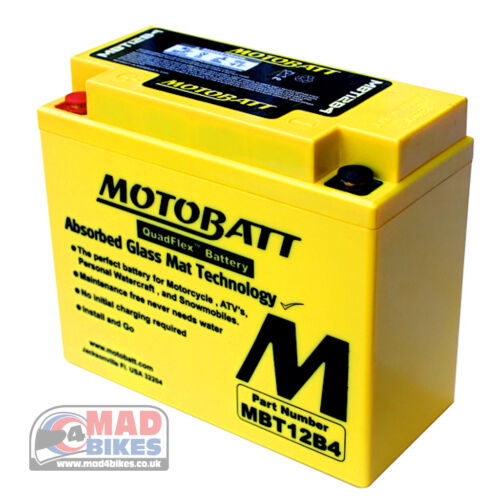 Ducati 848 High Power AGM Motobatt Battery 2008, 09, 10, 11, 12 - Imagen 1 de 3