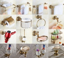 Antique Brass Wall Mount Bathroom Accessories Set Bath Hardware Towel Bar Zx005