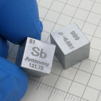 99.95% 10mm Hohe Reinheit Sb Metall Antimon Cube Element Periodensystem Würfel
