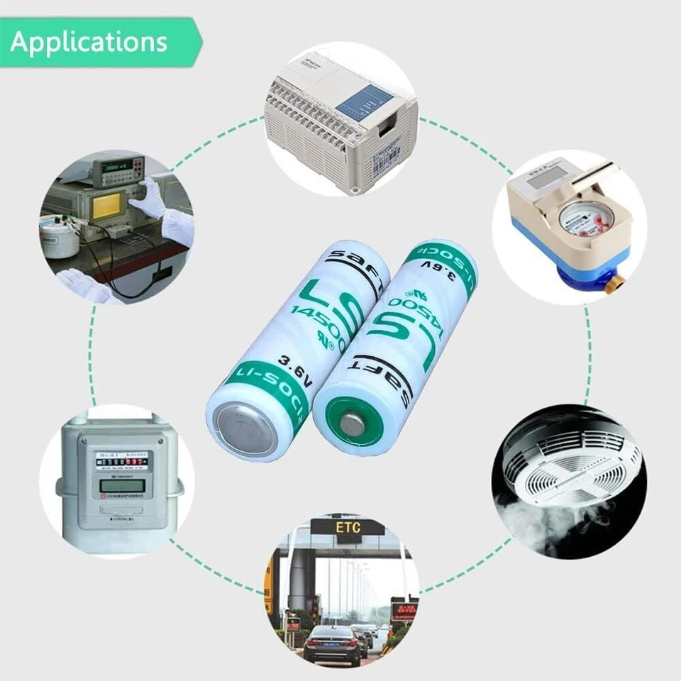 10-Pack for Saft LS14500 3.6v Lithium Battery LS 14500 / 2600mah AA Battery, New - Image 4 of 4