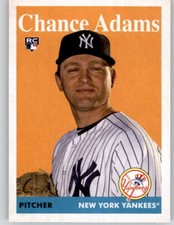 2019 Topps Archives 1958 Base Card #9 Chance Adams Yankees RC Rookie