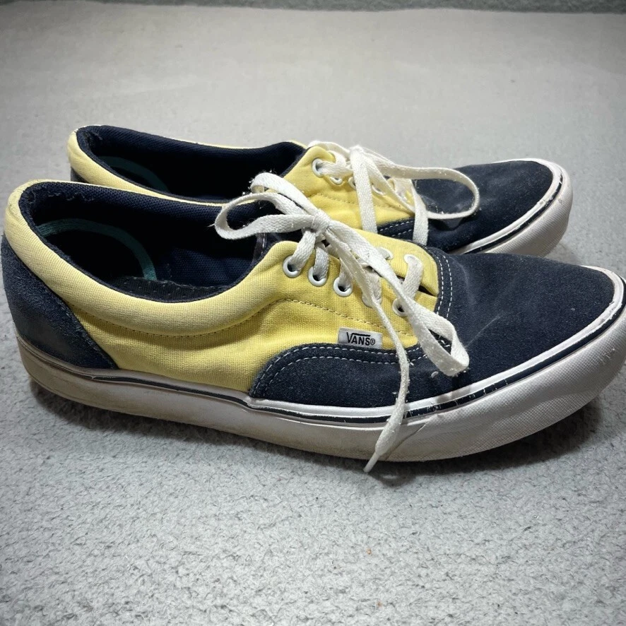 Navy blue and store yellow vans