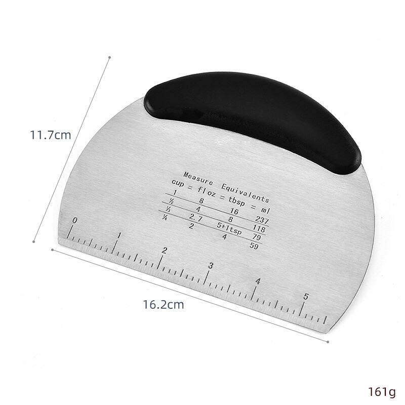 Kitchen Stainless Steel Dough Scraper Plastic Handle Cake Slicer Pastry