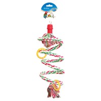 Duvo+ Vogelspielzeug Spirale Baumwolle 35Cm Bunt FüR Papageien & VöGel