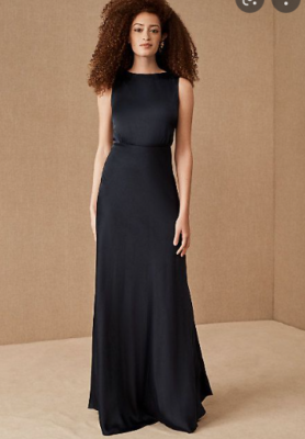 BHLDN Beckett Satin Charmeuse Maxi Dress in Navy Blue | eBay BHLDN Beckett Satin Charmeuse Maxi Dress in Navy Blue | eBay