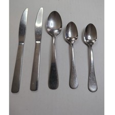 VTG 5 Pieces Oneidacraft Flatware Stainless Steel Mixed Set TSP TBP Knives 1965
