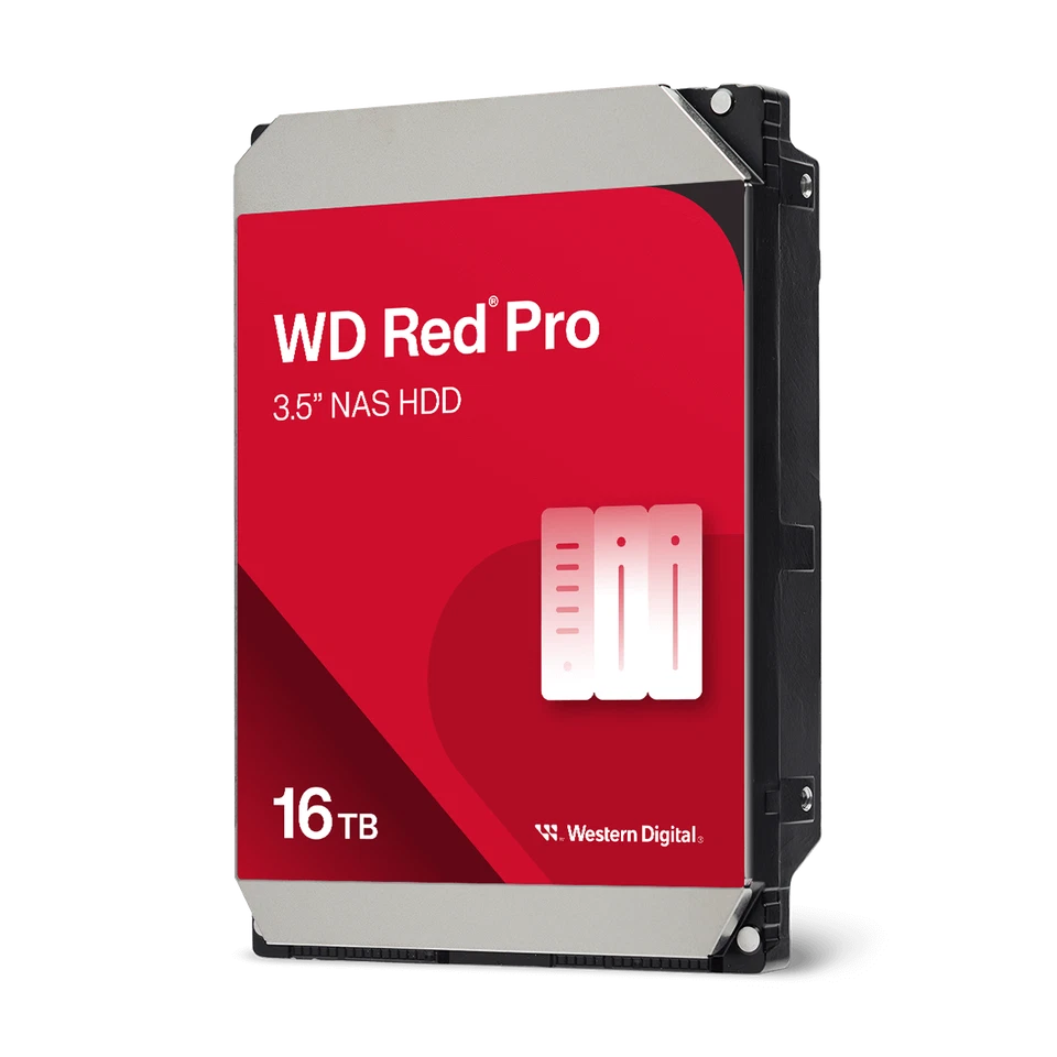 Disco rígido interno Western Digital WD 16TB vermelho Pro NAS SATA HDD-WD161KFGX
