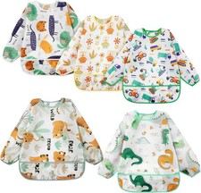 5 St&uuml;ck Baby &Auml;rmell&auml;tzchen abwaschbar Ganzk&ouml;rper f&uuml;r 6 bis 24 Monate Unisex