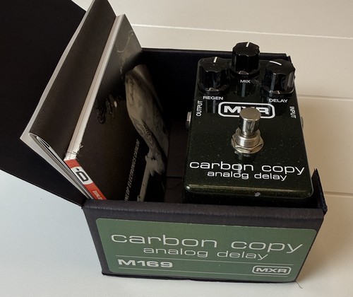 Used MXR M169 Carbon Copy Analog Delay Guitar Effect Pedal Tested Box & Docs