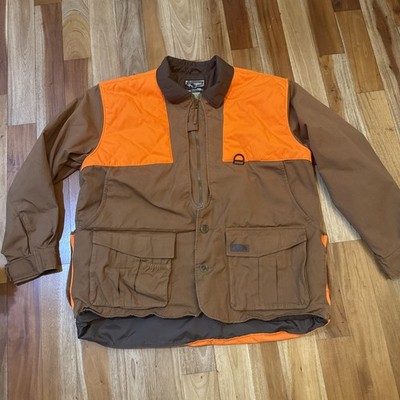 Field & Stream Blaze Orange Jacket Coat Mens 2XL Hunting Game Bag Lining Pockets
