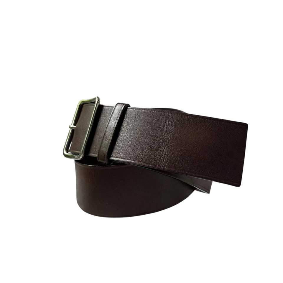 Cinturón de cuero marrón genuino vintage JIL SANDER talla 34 para mujer Foto 3 de 4