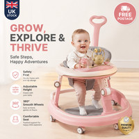 3in1 Baby Walker Foldable Height Adjustable Food Grade Push Cart Activity