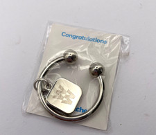 Weight Watchers Silver Tone Key Ring and One Charm New