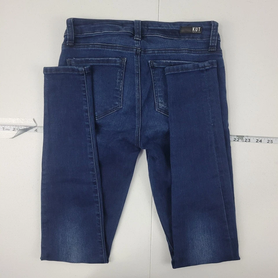 Kut From the Kloth MIA toothpick skinny jeans 2 blue 2782 denim womens 27x31 - Image 3 of 4