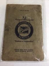 Early Original 1917 Buick Reference Book Six Cylinder Series 6 Cylinder. Booklet