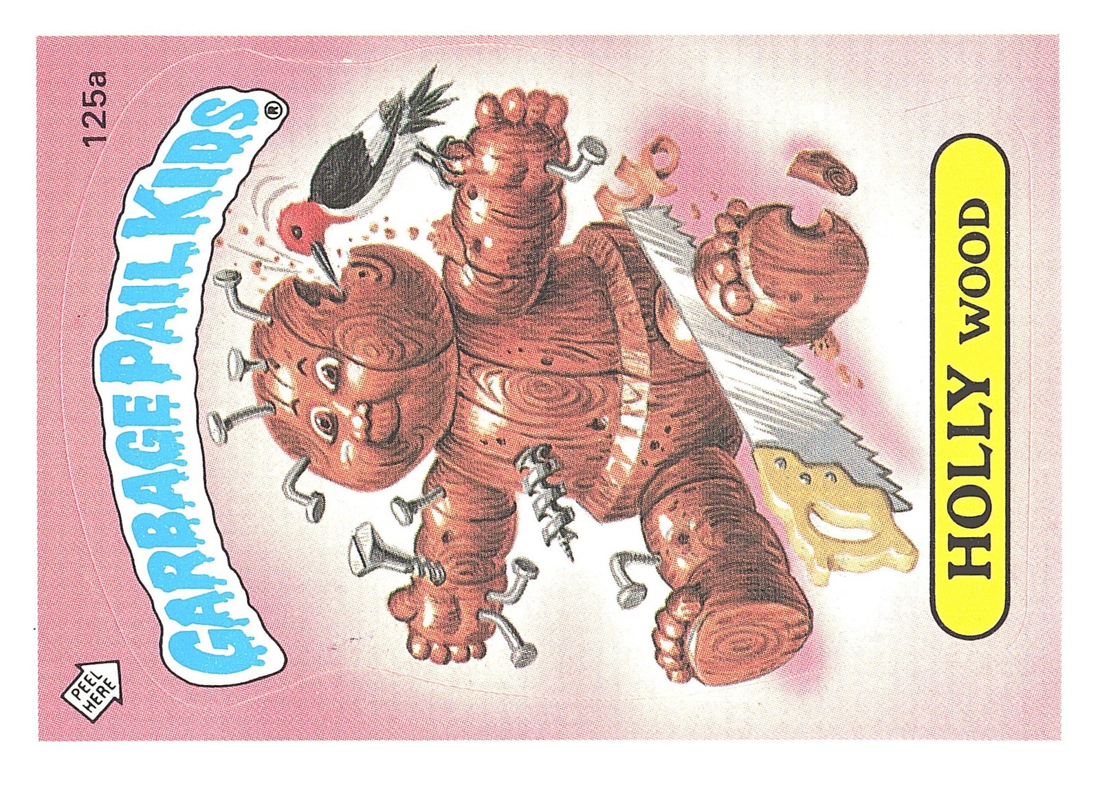 1986 Topps Garbage Pail Kids Series 4 #125a Holly Wood