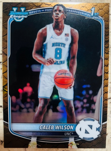 Caleb Wilson 2025-26 Topps Bowman U Chrome Reptilian Refractor 1st RC #BCP-83
