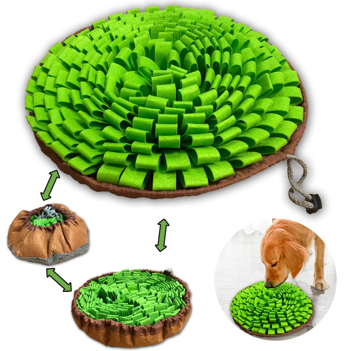 Pet Snuffle Mat for Dogs Interactive Feed Puzzle for Boredom