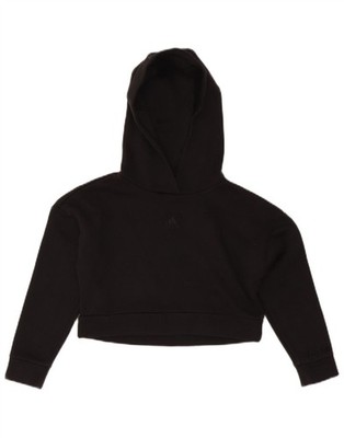 Adidas Mädchen Crop Hoodie Pullover 7-8 Jahre schwarz AZ05