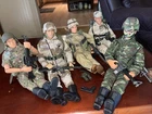 GI Joe Vintage Action Figure Doll Set 12 Inch, Lot of 5