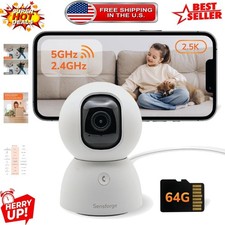 2.5K Indoor Security Camera - Two-Way Audio  Motion Alerts Included