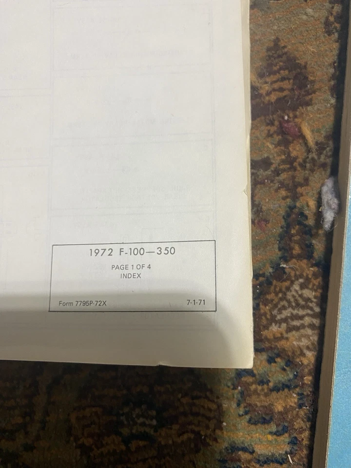 Ford 1972 camioneta pickup taller manual de reparación conjunto F100 F250 F350 Foto 4 de 4