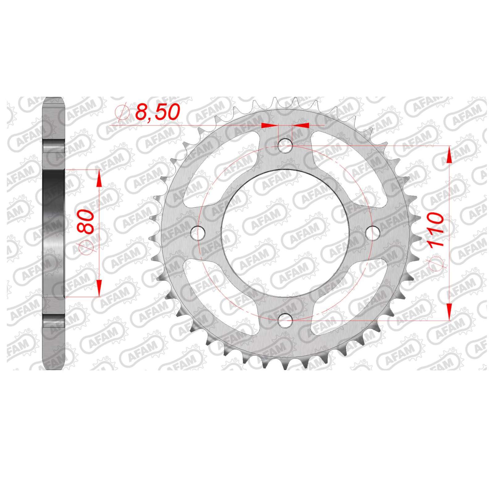 Sprocket for HONDA CB 125 F 2021-2024 41T Rear AFAM