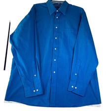 Arrow Dover Broadcloth Shirt Mens Long Sleeve Size 17 34-35 Button Up VTG