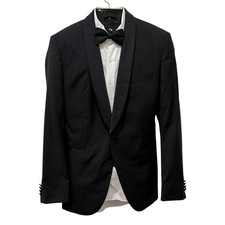 BOSS Hugo Boss Black Shawl Lapel Tuxedo Jacket 44 100 Virgin Wool Blazer