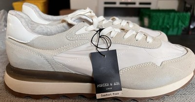 Porter & Ash London Parker Tan/White Mens Shoes Sneakers Floor Sample Size 8.5M