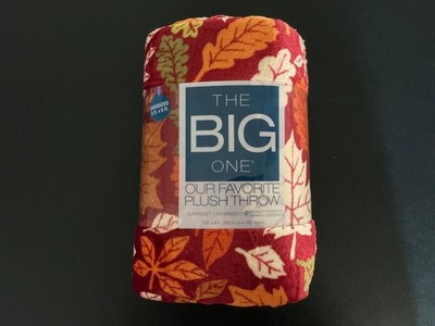 Kohls The Big One Autumn Leaves Oversized Plush Throw 5ft x 6ft | eBay