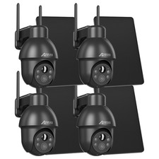 Solar Battery Powered WiFi Pan/Tilt Home Security Camera System Outdoor Wireless