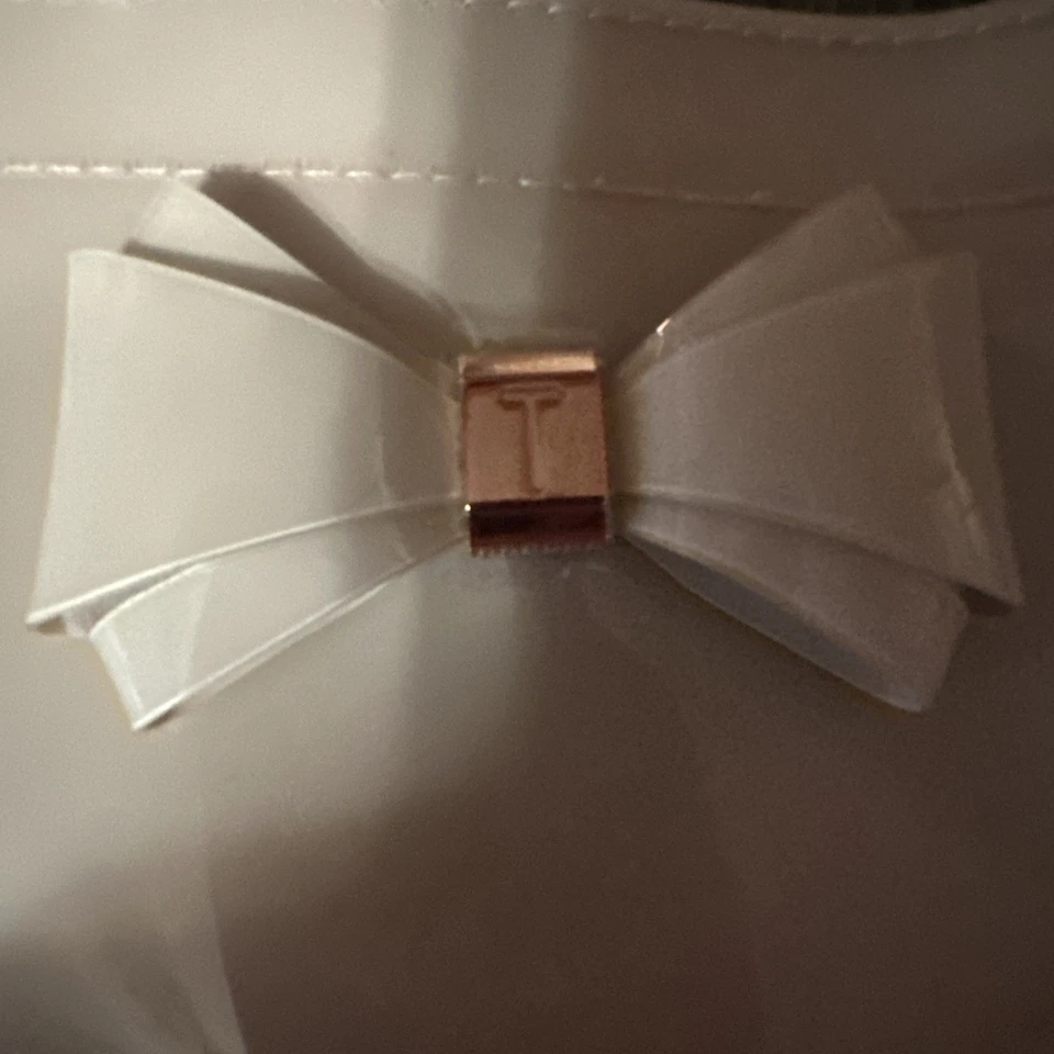 Ted Baker London Pink Patent Bow Tote Bag Shopper Handbag Please Read - Image 3 of 4