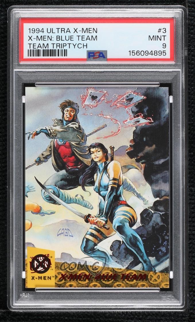 1994 Fleer Ultra Marvel X-Men Team Triptych Gambit Psylocke #3 qy4