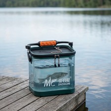 Foldable Fishing Bucket, Live Fish Transport Container