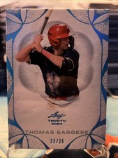 Thomas Saggese 2024 Leaf Trinity Blue /25 Rookie 180 RC Cardinals