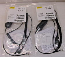 Lot of 2 Jabra GN1200 Coil Cords for Headset SmartCode Phone.