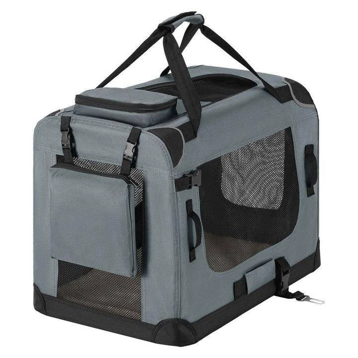 Hundetransportbox Hundebox faltbar Autotransportbox XL Dunkelgrau B-WARE - Bild 3 von 4