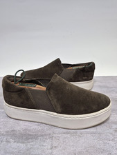 Vince Warren Women's Low Top Suede Slip On Platform Sneaker US Size 7