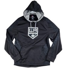 LA Kings Majestic Therma Base Hoodie Mens Medium Black NHL Hockey Sportswear