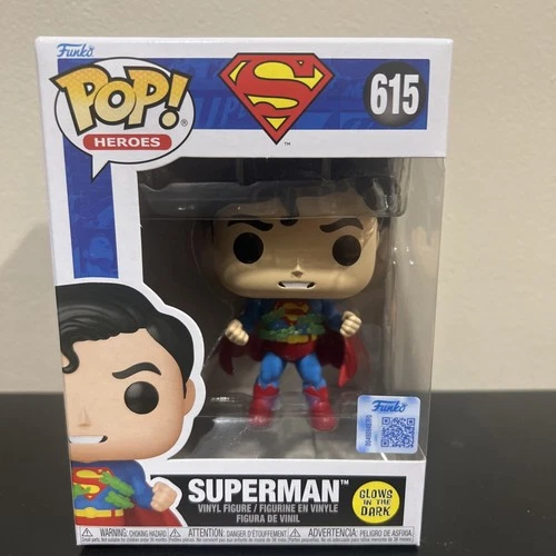 Funko Pop! Superman #615 Glows in the Dark.  DC Heros. 2025. NM Mint. See Pics