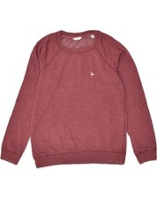JACK WILLS Womens Sweatshirt Jumper UK 10 Small Maroon Cotton NF15
