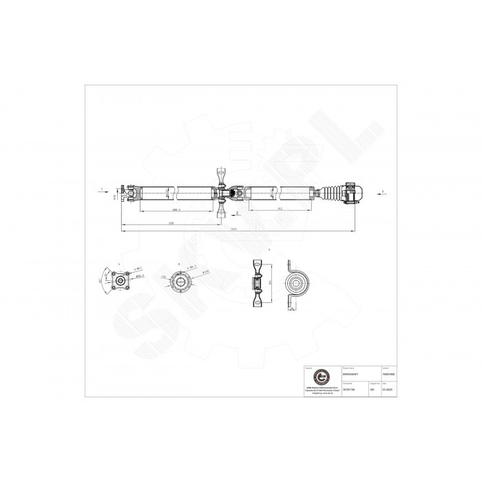 Cardan arrière anti vibration pour Opel et Chevrolet 0446073