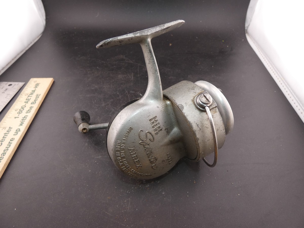 Vintage Airex Spinster Bache Brown Model 5 Fishing Reel Tested