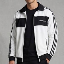 Adidas Originals White/Black Blocked Track Jacket Men Size XL Trefoil 3-Stripes