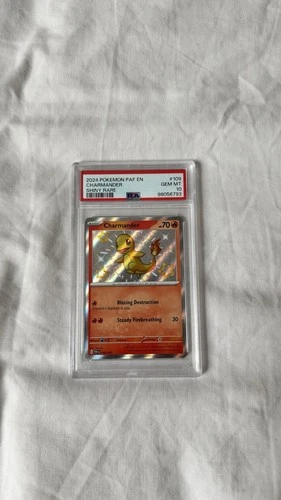 PSA 10 Charmander 109/091 Shiny Rare Paldean Fates Pokémon 2024 GEM MINT