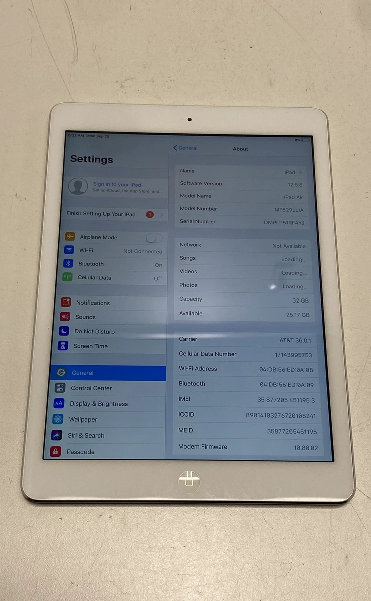 Apple iPad Air (1st Generation) 32 GB Tablets for sale - eBay
